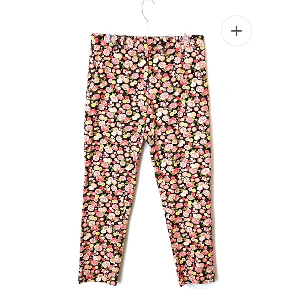 6397 Brand Jacquard Pant in Pink Floral Oragami Print - Picture 3 of 5